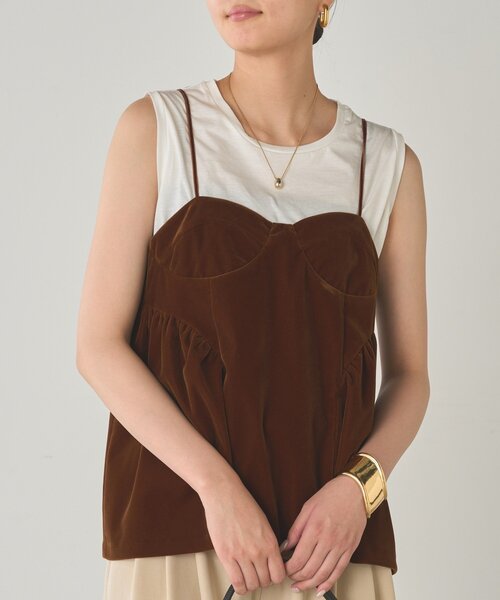 ブラウス シャツ ベルベットキャミブラウス レディース Loungedress ブラウス シャツ ベルベットキャミブラウス