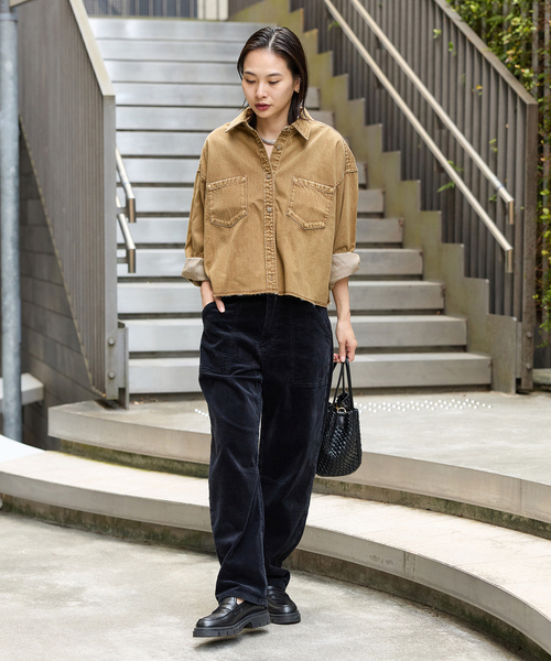 ブラウス シャツ 「追加」ライトオンスデニムクロップドシャツ レディース JOURNAL STANDARD ブラウス シャツ 「追加」ライトオンスデニム