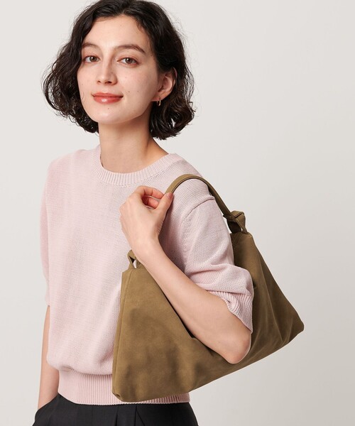 beauty&youthダークブラウン スエード ショルダーバッグ BEAUTY＆YOUTH UNITED ARROWS ショルダーバッグ バッグ スエード