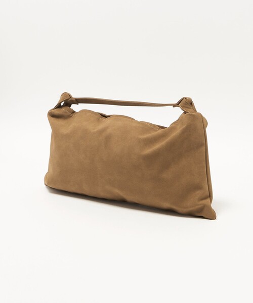 beauty&youthダークブラウン スエード ショルダーバッグ BEAUTY&YOUTH UNITED ARROWS スエードライク チェーン