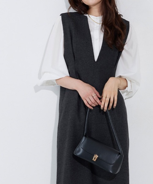 Pierrot（ピエロ） ブラウス シャツ 「襟取り外し可能」2wayレース襟