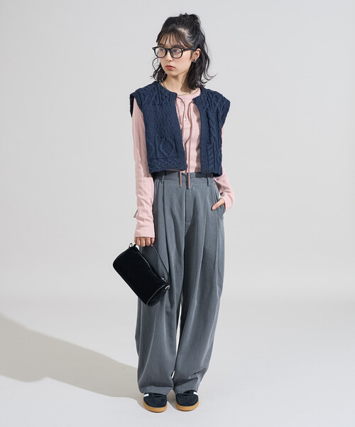 FREAK'S STORE（フリークスストア） ベスト ジレ リメイク風 リボン