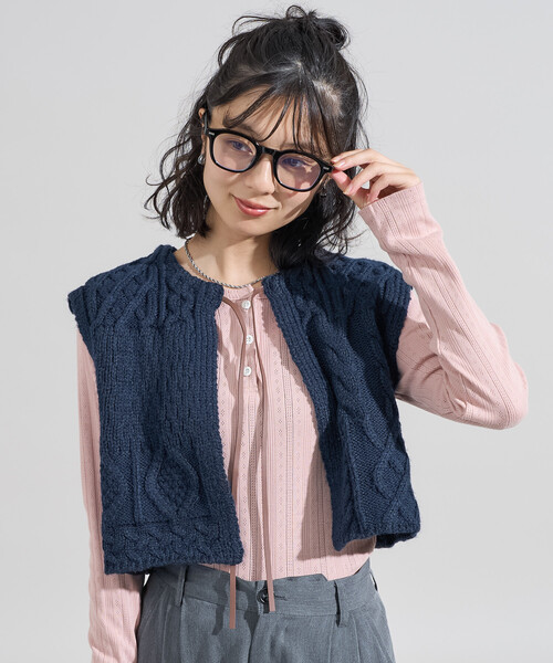 FREAK'S STORE（フリークスストア） ベスト ジレ リメイク風 リボン