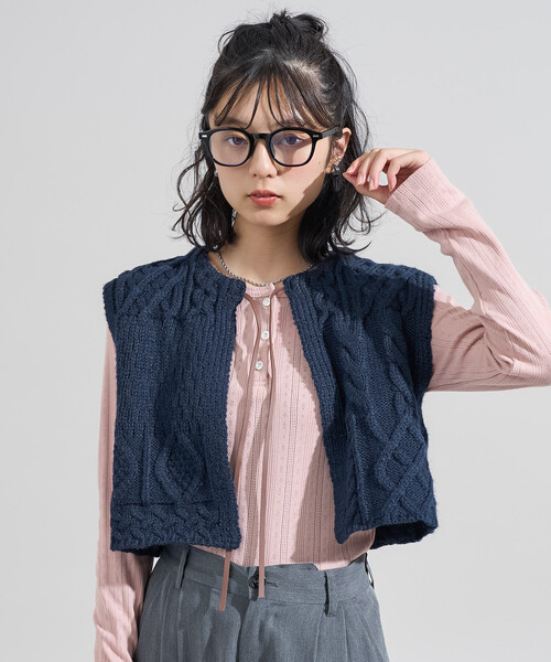 FREAK'S STORE（フリークスストア） ベスト ジレ リメイク風 リボン
