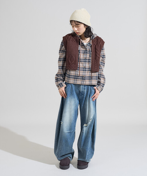 FREAK'S STORE（フリークスストア） ベスト ジレ リメイク風 リボン
