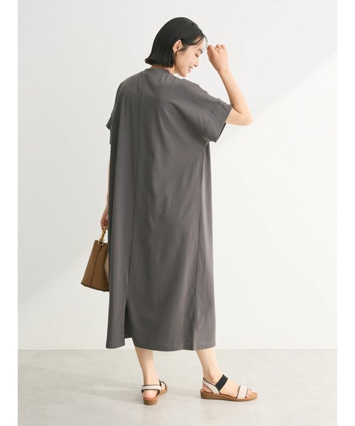「Green Parks」 「chocol raffine robe」半袖ワンピース FREE ブルー レディース_画像4