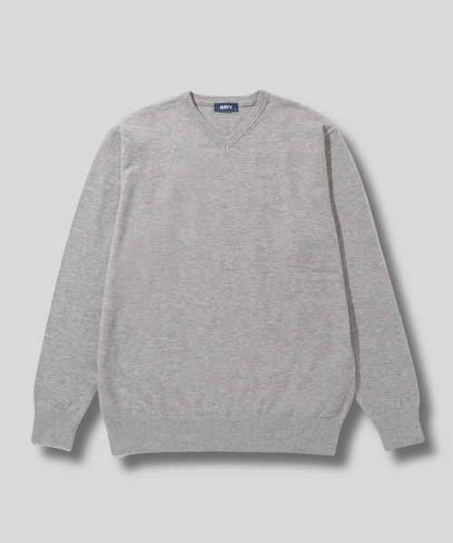 NAVY セーター ニット 素肌ニットV ネック メンズ レディース