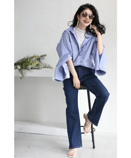 「CAWAII」 半袖カットソー L～LL ブラック レディース_画像2