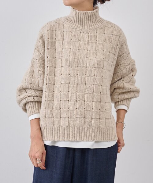 BEARDSLEY（ビアズリー） ニット セーター バスケットニットプル