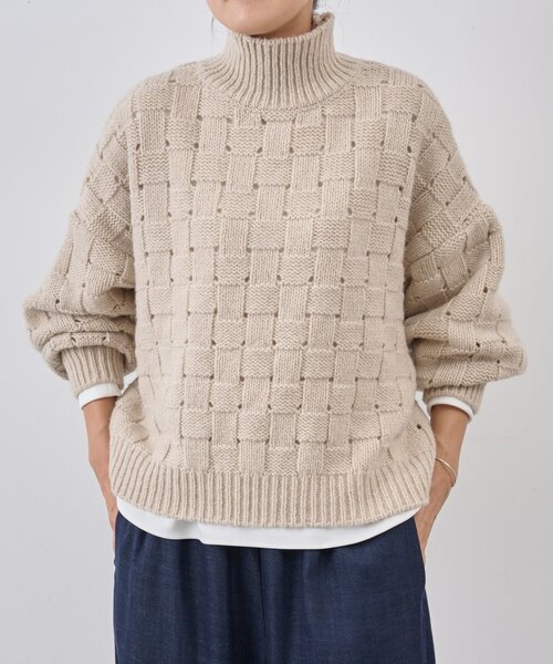 BEARDSLEY（ビアズリー） ニット セーター バスケットニットプル