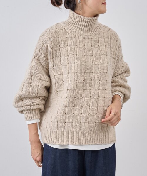 BEARDSLEY（ビアズリー） ニット セーター バスケットニットプル