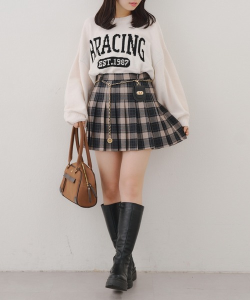 ミニスカートのむすめ PSA9 continuer de NICE CLAUP スカート チャーム付プリーツミニスカート