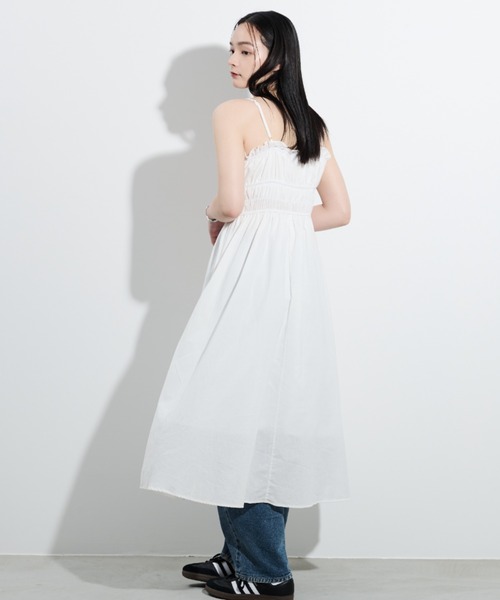 「paravion」 キャミソールワンピース FREE ホワイト レディース_画像7