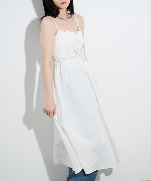 「paravion」 キャミソールワンピース FREE ホワイト レディース_画像9