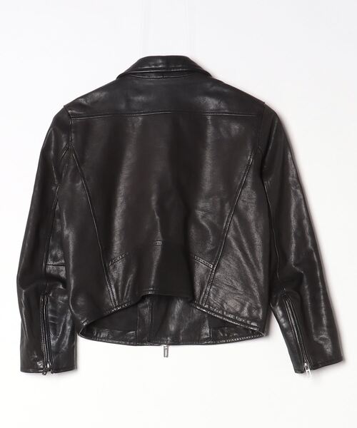 「DOMENICO+SAVIO」 レザーブルゾン 36 ブラック レディース_画像2