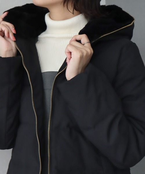 libelle more（リベル モア） ダウンコート ダウンジャケット フード