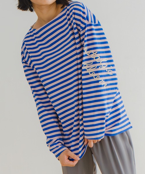 WHYTO（ホワイト） tシャツ 「WHYTO. / ホワイト」ルーズストライプ