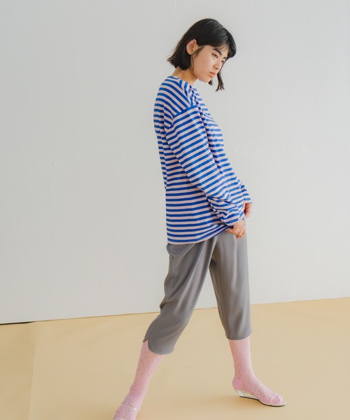 WHYTO（ホワイト） tシャツ 「WHYTO. / ホワイト」ルーズストライプ