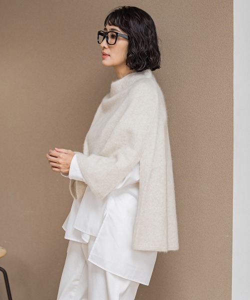 la.f（ラ・エフ） ニット セーター 「biyori」ケープニット「手洗い