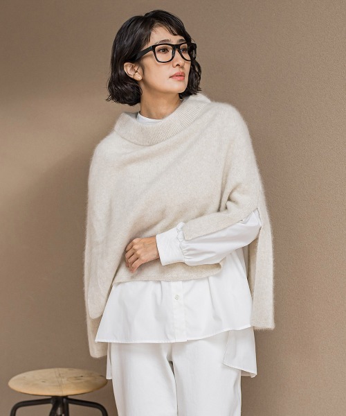 la.f（ラ・エフ） ニット セーター 「biyori」ケープニット「手洗い