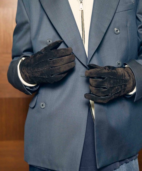 MAISON SPECIAL（メゾンスペシャル） 手袋 「UNISEX」Pig Suede x Goat