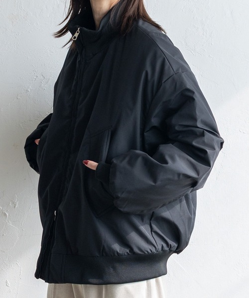 No Rule No Line ブルゾン アウター 中綿ダブルジップブルゾン