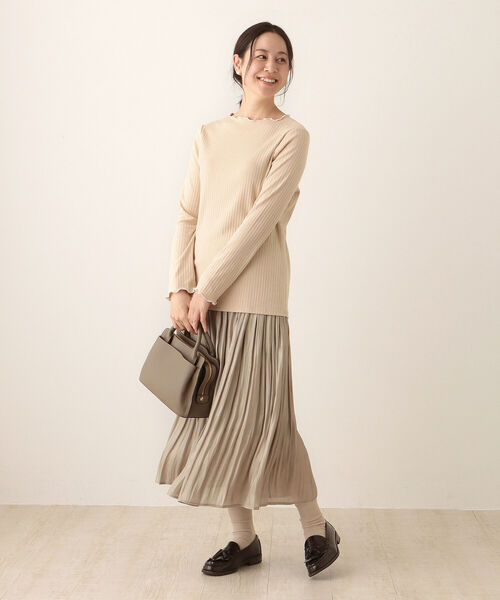 「Afternoon Tea」 長袖ニット MEDIUM ベージュ レディース_画像9