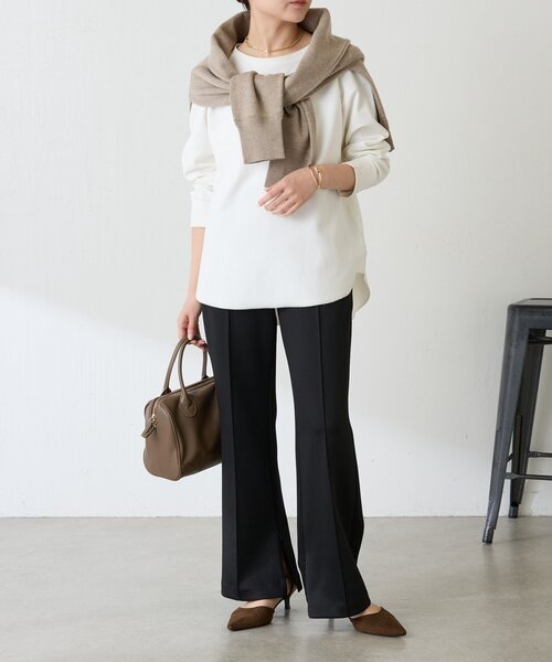 「COLLAGE GALLARDAGALANTE」 長袖カットソー FREE ホワイト レディース_画像4