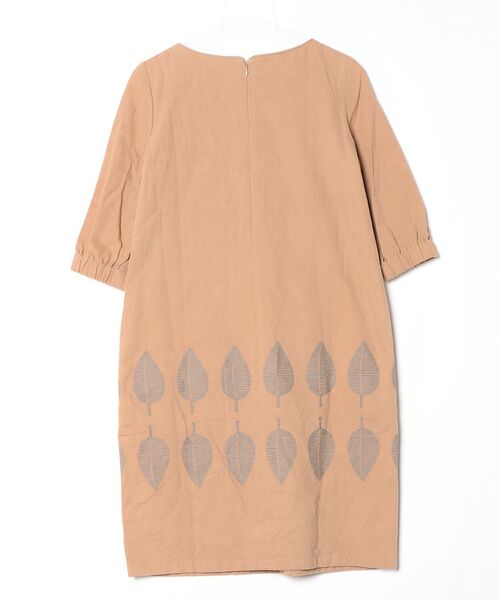 mina perhonen（ミナペルホネン） 花柄7分袖ワンピース 36 ベージュ