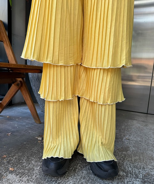 「HELLO.SANFRANCISCO」 イージーパンツ FREE イエロー レディース_画像8