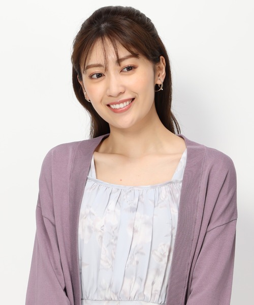 「MISCH MASCH」 ニットカーディガン フリ- ブラウン レディース_画像4