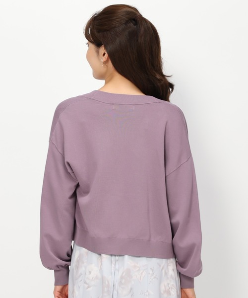 「MISCH MASCH」 ニットカーディガン フリ- ブラウン レディース_画像5