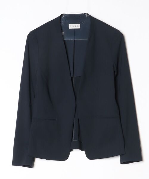 PLST カラーレス ジャケット パンツ セットアップ スーツ ネイビー M L
