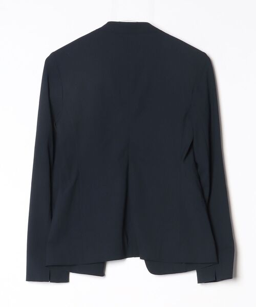 PLST（プラステ） ノーカラージャケット S ネイビー レディース