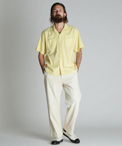 【新品未使用】Schott 半袖シャツ ストライプ ホワイト Mサイズ Schott N.Y.C（ショット） シャツ 半袖 Schott/ショット/HV PLAIN WORK