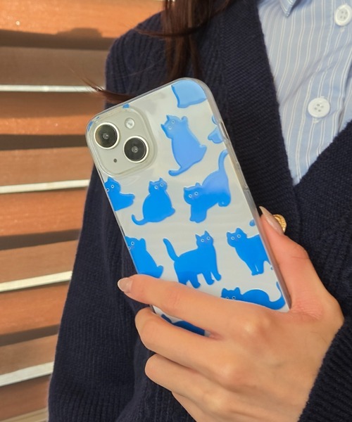 Loco Ocean（ロコオーシャン） スマホケース 猫 ゆるかわ 総柄
