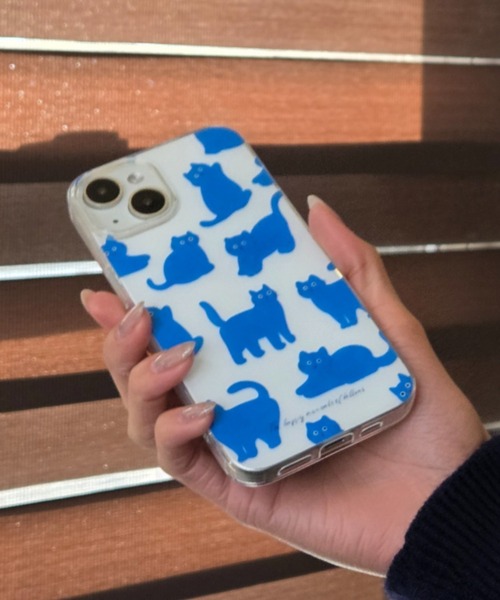 Loco Ocean（ロコオーシャン） スマホケース 猫 ゆるかわ 総柄