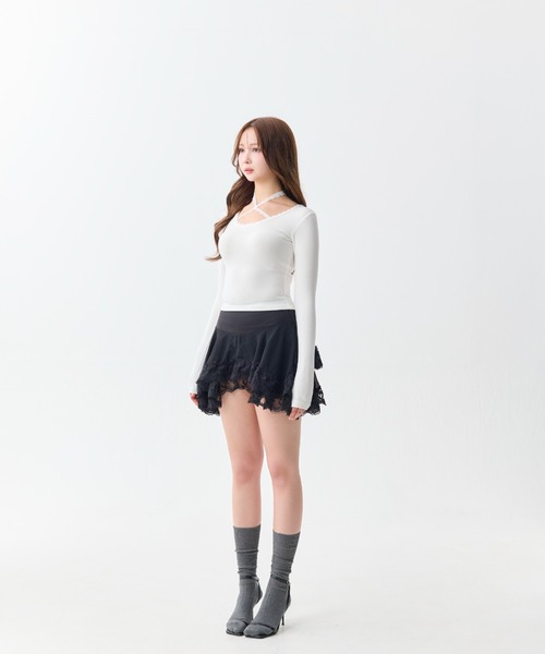 な*）様 ANDWANG Cross lace tanktop ANDWANG tシャツ Cross Lace Long Tee レディース : ZOZOTOWN Yahoo!店
