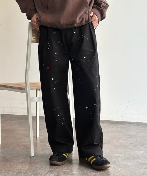 CPCM（シーピーシーエム） ワイドパンツ パンツ 古着ライクペイント