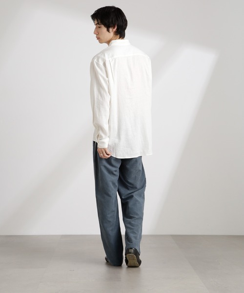 「NANO universe」 長袖シャツ S グレー メンズ_画像9