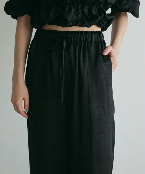 「anuke」 イージーパンツ 38inch ブラック レディース_画像4