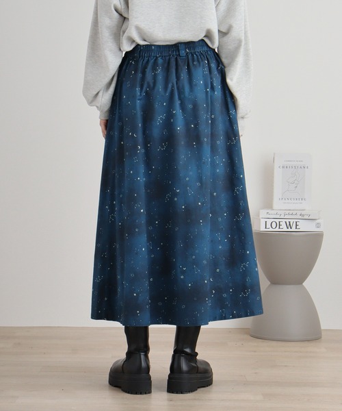 「Emago」 フレアスカート FREE ネイビー レディース_画像5