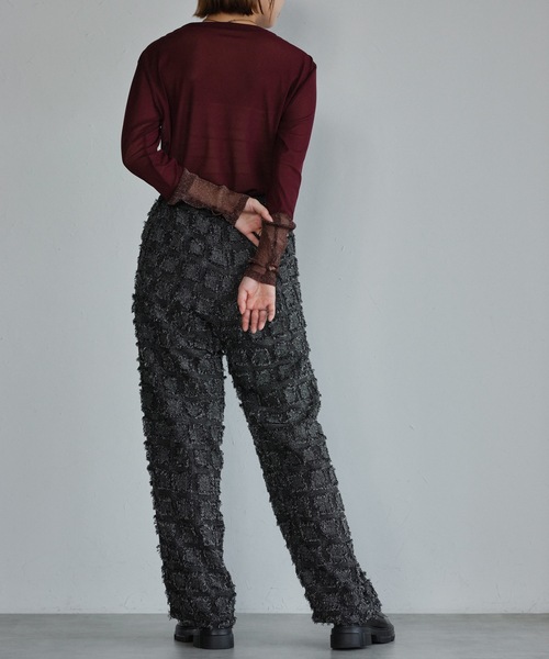 「ap retro」 長袖カットソー FREE グレイッシュベージュ レディース_画像4