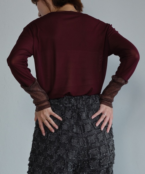 「ap retro」 長袖カットソー FREE グレイッシュベージュ レディース_画像7