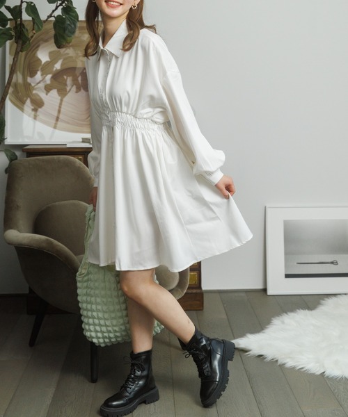 「Miniministore」 シャツワンピース M ブラック レディース_画像4