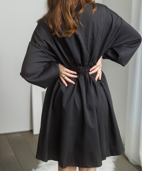 「Miniministore」 シャツワンピース M ブラック レディース_画像7