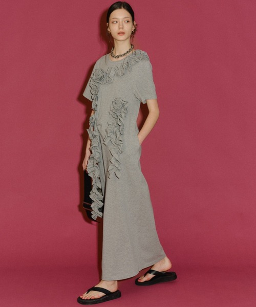 ワンピース Rose motif T-shirt dress / ローズモチーフTシャツドレス