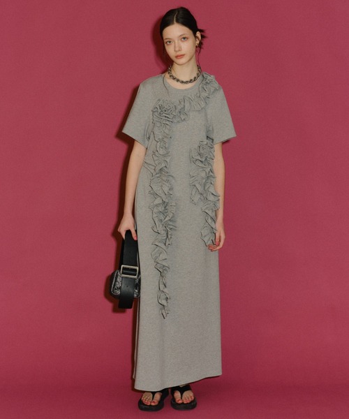 ワンピース Rose motif T-shirt dress / ローズモチーフTシャツドレス