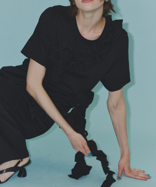 ワンピース Rose motif T-shirt dress / ローズモチーフTシャツドレス