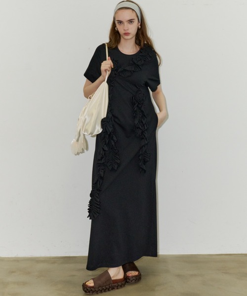 ワンピース Rose motif T-shirt dress / ローズモチーフTシャツドレス